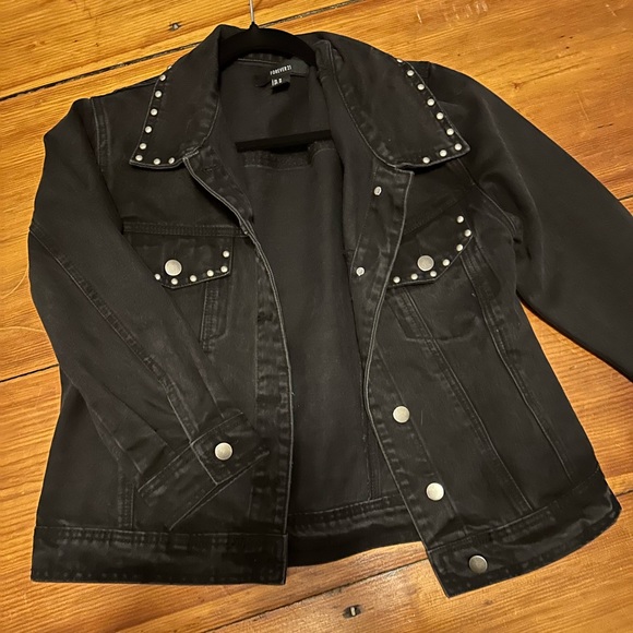 Forever 21 Denim Jacket with studs - Picture 1 of 3